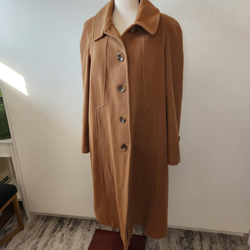 Sachi wool/cashmere blend full length coat of Italian fabric, designer high end